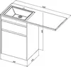 Aquanet 239300 Тумба с раковиной Токио 120 L напольная 1 ящик, б/к цвет белый глянец (239300)