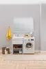 Aquanet 239211 Тумба c раковиной Токио 120 L напольная 1 ящик 2 фасада цвет белый глянец (239211)