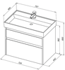 Aquanet 287880 Компл.2 - Тумба Nova Lite 75 2 ящ. цв. дуб шоколадный (287880)