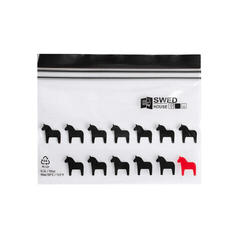 Набор пакетов с ZIP замком VASKA, объем: 0,3 л., размер: 8*14 см, количество: 25 шт, материал: полиэтилен