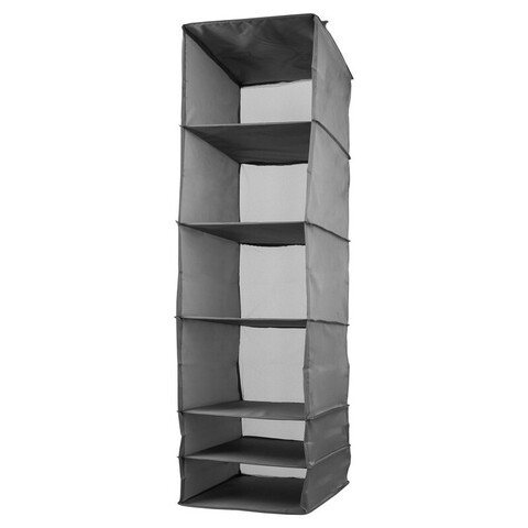 Модуль для хранения с 6 отделениями Flarkån, материал: полиэстер/полипропилен, цвет: серый, размер: 35х45х125 см.