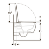 Geberit 501.664.00.1 501.664.00.1 (замена 500.784.01.1) iCon Комплект из подвесного безободкового унитаза Rimfree c тонким сиденьем и быстросъемной крышкой с микролифтом