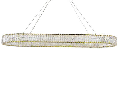 Подвесная светодиодная люстра Newport CRYSTAL 8240N/140 oval gold, М0071023