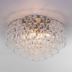 Умный потолочный светильник с фактурным стеклом 380/8