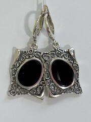Нуар (серьги из серебра)