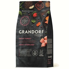 Grandorf Fresh Cat Turkey STERILISED сухой корм для стерилизованных кошек (индейка с бататом) 400г