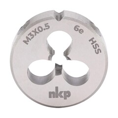 Плашка М 3,0х0,5 DINEN22568 HSS 6e 20х5мм NKP 239030N