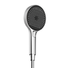 Sancos SC6001CH-B Душевая лейка, кнопочное управление, D=130 мм, 3 режима, хром/черн мат