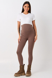 Леггинсы для беременных 19173 коричневый меланж