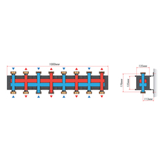 Коллектор Huchentec KRU распределительный, НГ 1 1/2