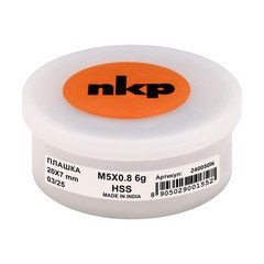 Плашка М 5,0х0,8 DINEN22568 HSS 6g 20х7мм NKP 240050N