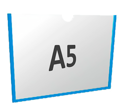 Карман А5 горизонтальный самоклеющийся ПЭТ 0,3 мм белый скотч