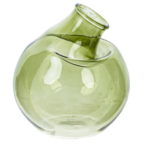 Ваза стеклянная (Высота 9 см) - Зеленый