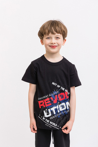 063_БК25 Футболка кор.рукав д/м, чёрный