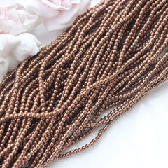Гематин гематит, круглые бусины, 3 мм, шоколад, 1 нить, ГМ003