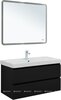 Aquanet 344745 Тумба с раковиной Вега 2.0 100 2 ящ. цв.черный (раковина Ирис) (344745)