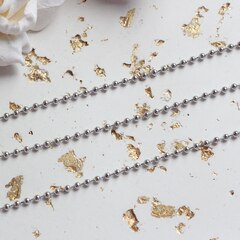 Цепочка с шариками, шарик 2,1 мм, родий, 30 см, А142-1 (30см)