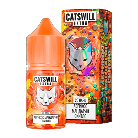 Жидкость CATSWILL EXTRA Salt 2% HARD 30 ml - Абрикос Мандарин Скитлс