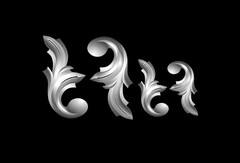 Силиконовый молд Набор вензелей № 1