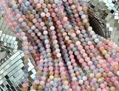 Нить бусин из тонированного кварца 6мм, гладкие