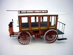 First electric omnibus by I. Romanov 1899 Handmade workshop 1:43