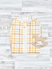 Утеплённый кокон Mjölk Цветная клетка