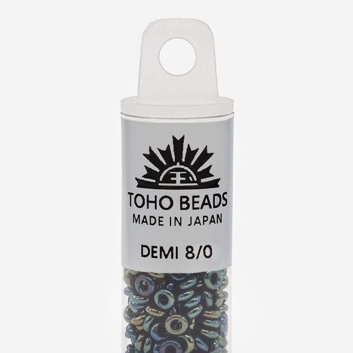 Японский бисер TOHO Demi 8/0 (№84), металлизированный, непрозрачный глянцевый