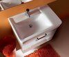 Раковина Geberit Renova Plan с полкой асимметрический: B=75см, T=48см, Отверстие под смеситель=По центру, Перелив=Без, Полочное пространство=Правая, Белый