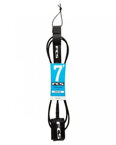 Лиш FCS 7' Regular Leash (7mm) Black