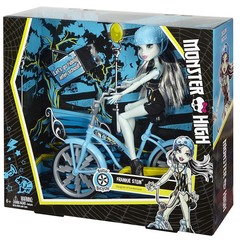 Фрэнки Штейн с велосипедом. Главные герои с аксессуарами