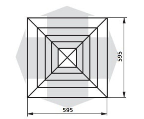 4VA 600*600мм пластиковая решетка