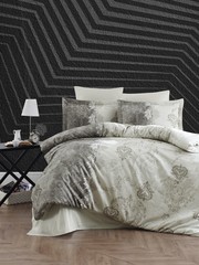 Комплект постельного белья DO&CO Сатин DELUX  LONA 1,5 спальный фото цвет хаки