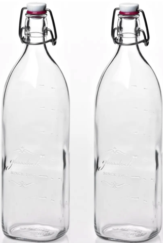 Набор из двух бутылок Glasslock с герметичными крышками (для соусов). 2 по 0,5л.
