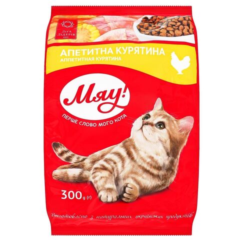 Сухой корм «Мяу!» с курицей, 300г