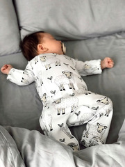 Комбинезон Mjölk Sleep and Play Овечки, швы наружу