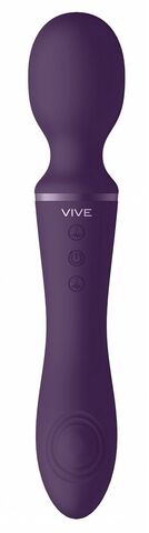 Фиолетовый вибромассажер Enora - 22 см. - Shots Media BV Vive VIVE019PUR