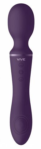 Фиолетовый вибромассажер Enora - 22 см. - Shots Media BV Vive VIVE019PUR