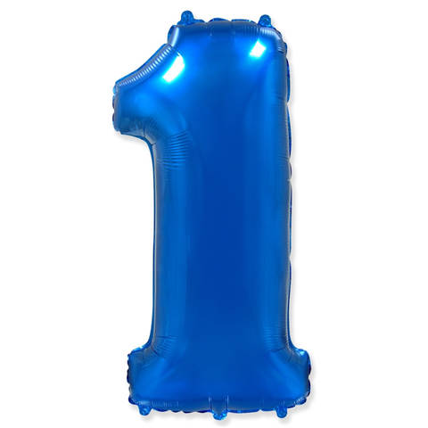 Цифра «1» синяя