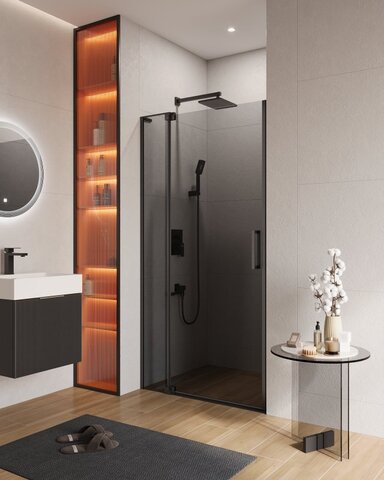 Cezares SLIDER-B-1-100/110-GRIGIO-NERO Душевая дверь в нишу 
