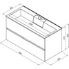 Aquanet 238369 Тумба с раковиной Алвита 100 цв.белый (238369)