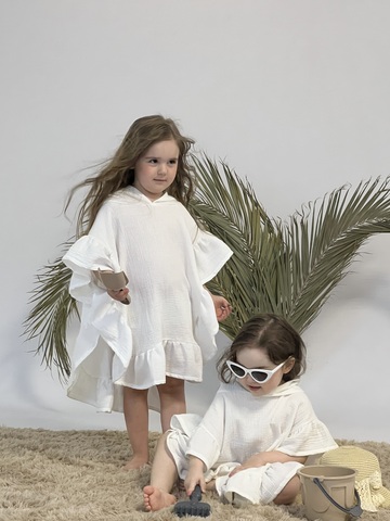 Туника-пончо муслин «Молочный»