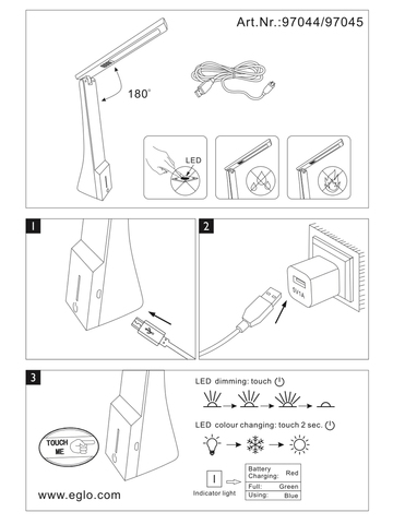 Настольная светодиодная лампа Eglo LA SECA 97044