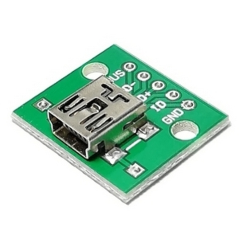 Адаптер mini USB 2.0 B гнездо - DIP2.54-5P