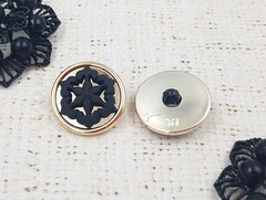 Пуговицы костюмные, d 2,4 см, золото с чёрным