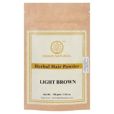 УЦЕНКА Хна для волос светло-коричневая Khadi Natural, 100 гр (повреждена упаковка)