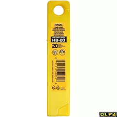 OLFA 25 мм, 20 шт, в пластиковом кейсе, сегментированные лезвия (OL-HB-20)