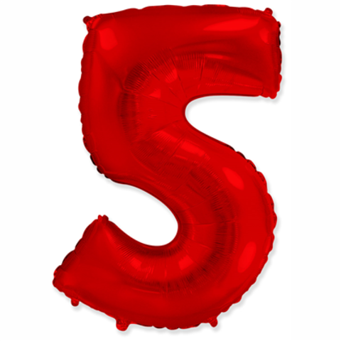 Цифра «5» красная