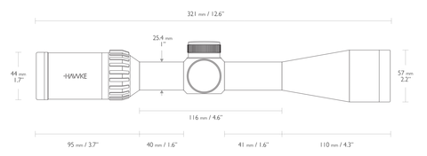 ОПТИЧЕСКИЙ ПРИЦЕЛ HAWKE PANORAMA 4-12X50(10Х 1/2 MIL DOT)