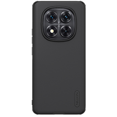 Усиленный чехол черного цвета от Nillkin для Xiaomi Redmi Note 14 Pro+ Плюс, серия Super Frosted Shield Pro