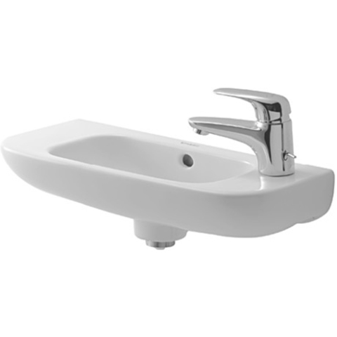 Duravit D-Code Раковина для рук с перел., с 1 отв. под смес. справа, 500x220мм, Цвет: Белый 7065000082